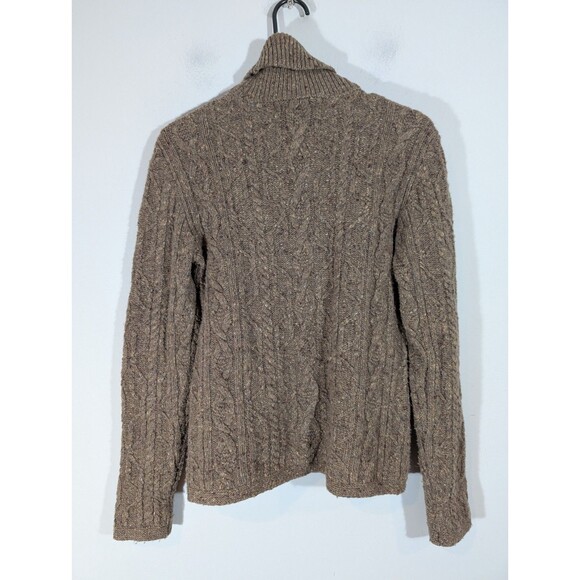 LAUREN Ralph Lauren Womens Brown Wool Turtleneck Sweater Sz M Capsule Quier Luxe - Picture 2 of 7